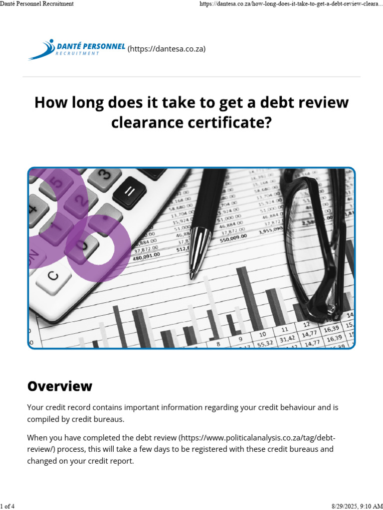 Debt Review Certificate | PDF | Credit | Finance & Money Management