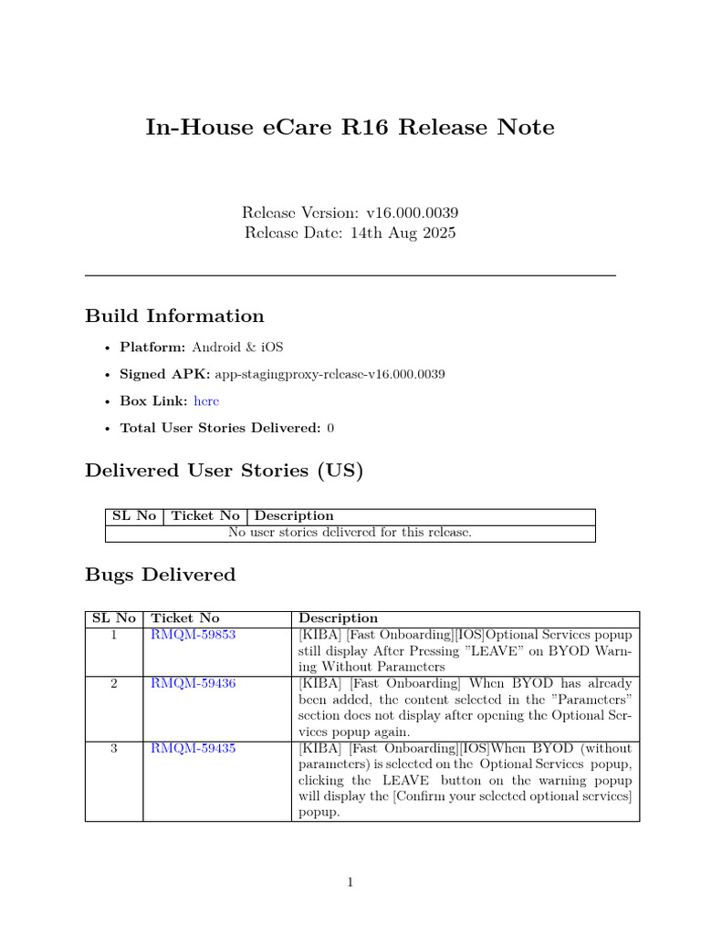 Release Notes | PDF | Ios | Application Software