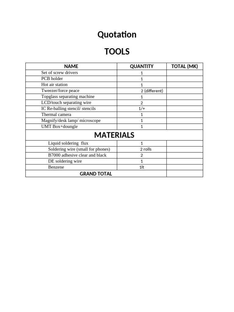 Quotation | PDF