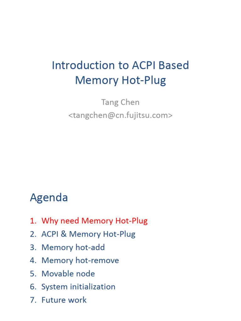 ACPI Memory Hot-Plug Overview | PDF | Computer Hardware | Office Equipment