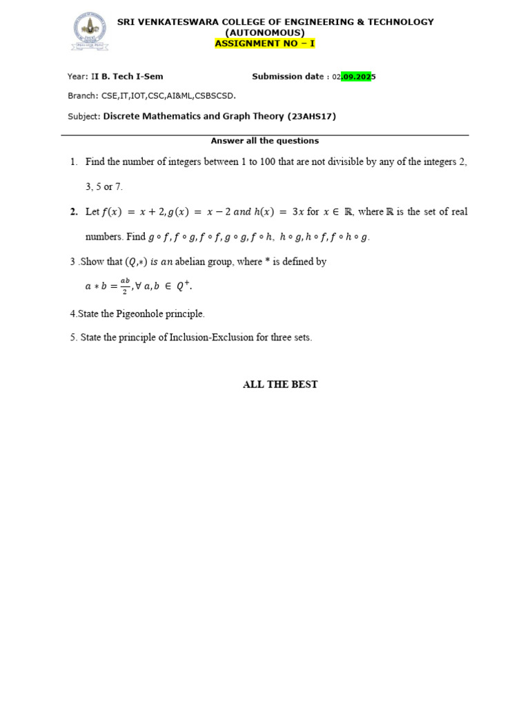 DMGT Assignment 2 | PDF