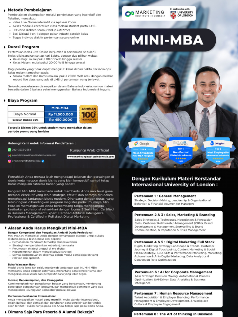 Mini MBA Marketing Institute Indonesia | PDF