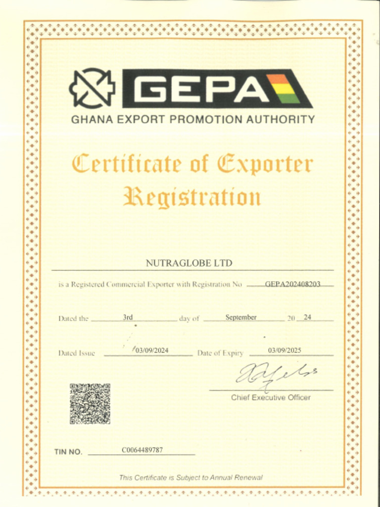 View of GEPA Export Permit | PDF