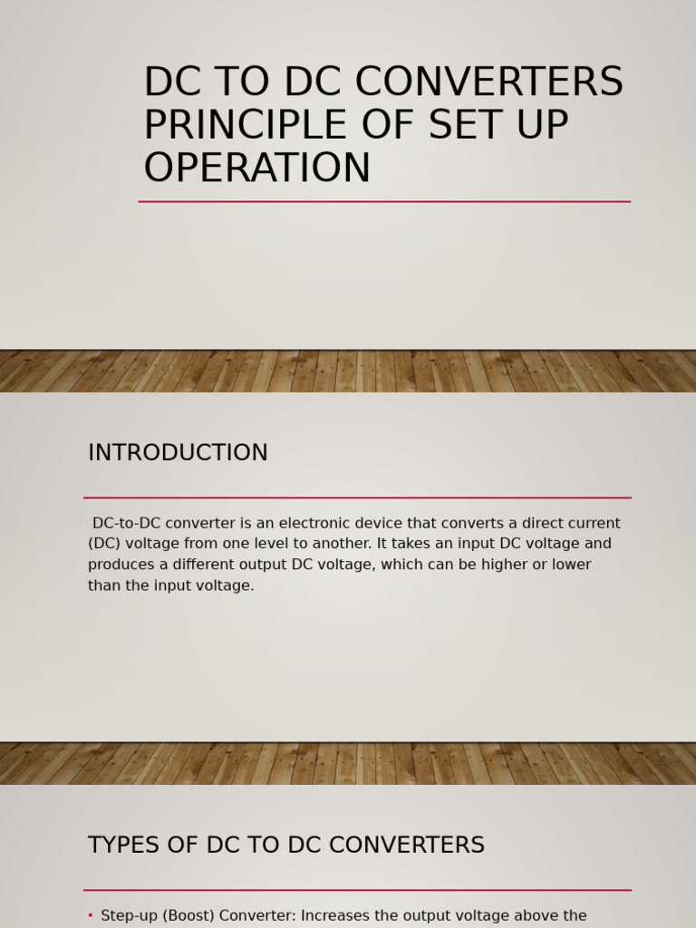 DC-to-DC Converter Types & Operation | PDF