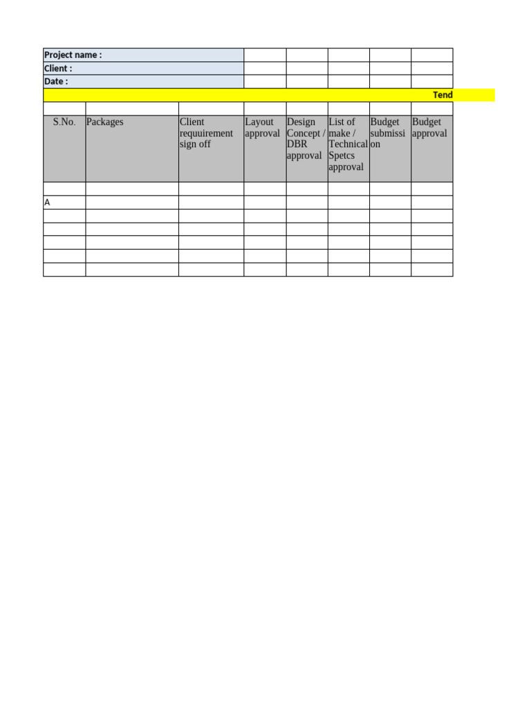 Comprehensive Tender Event Schedule | PDF