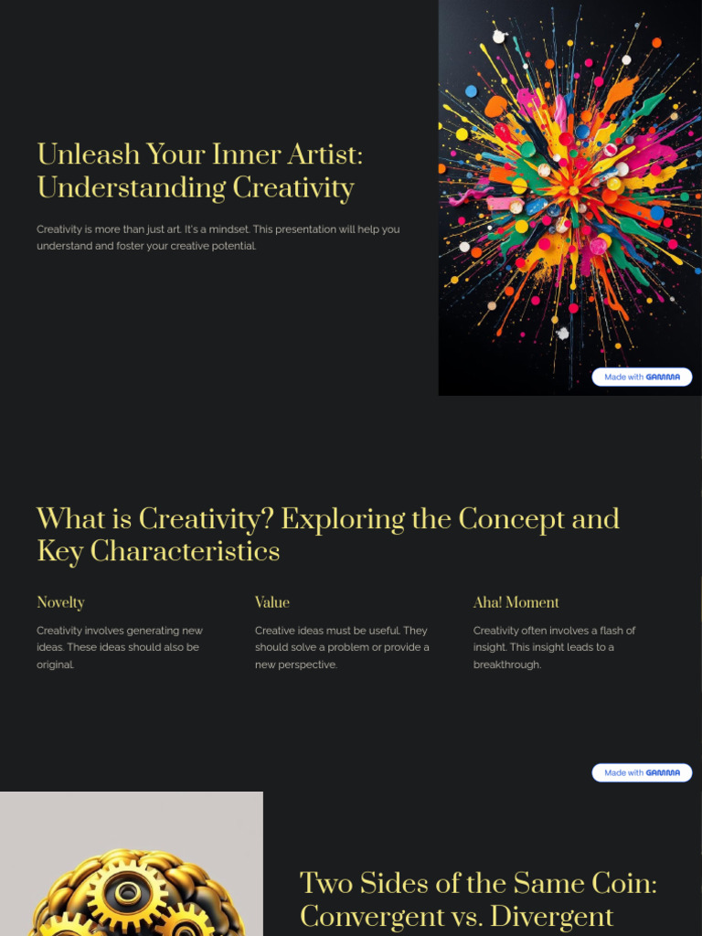 Unleash Your Inner Artist Understanding Creativity | PDF
