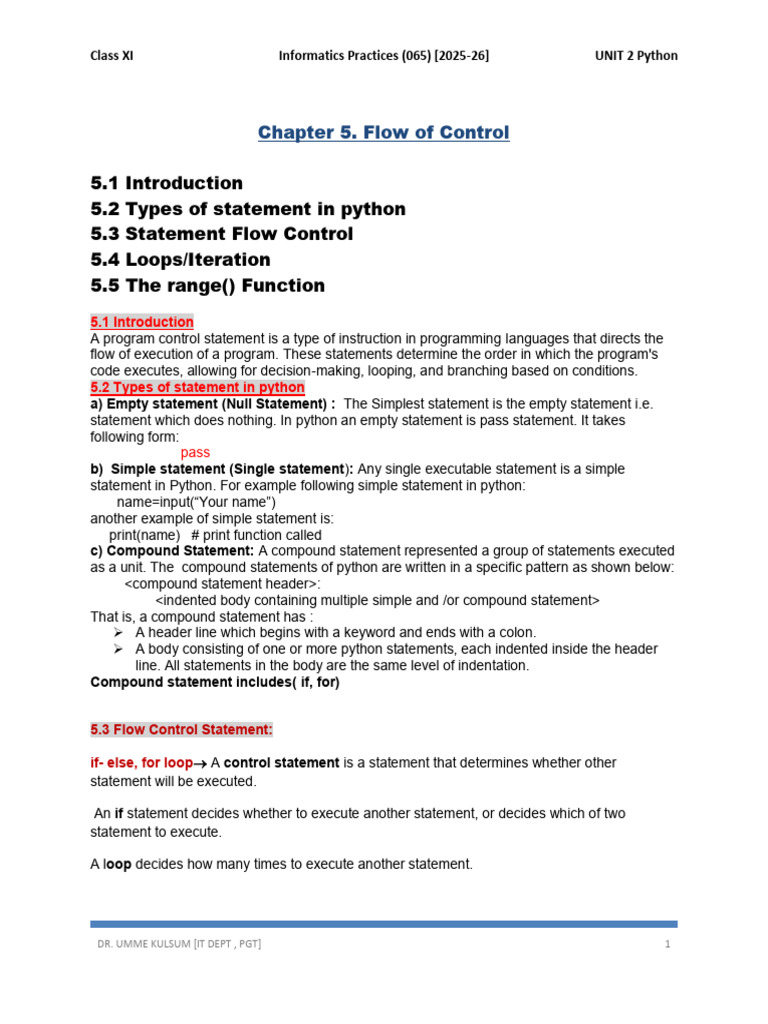 Python Control Flow and Loops Guide | PDF | Control Flow | Computer Science