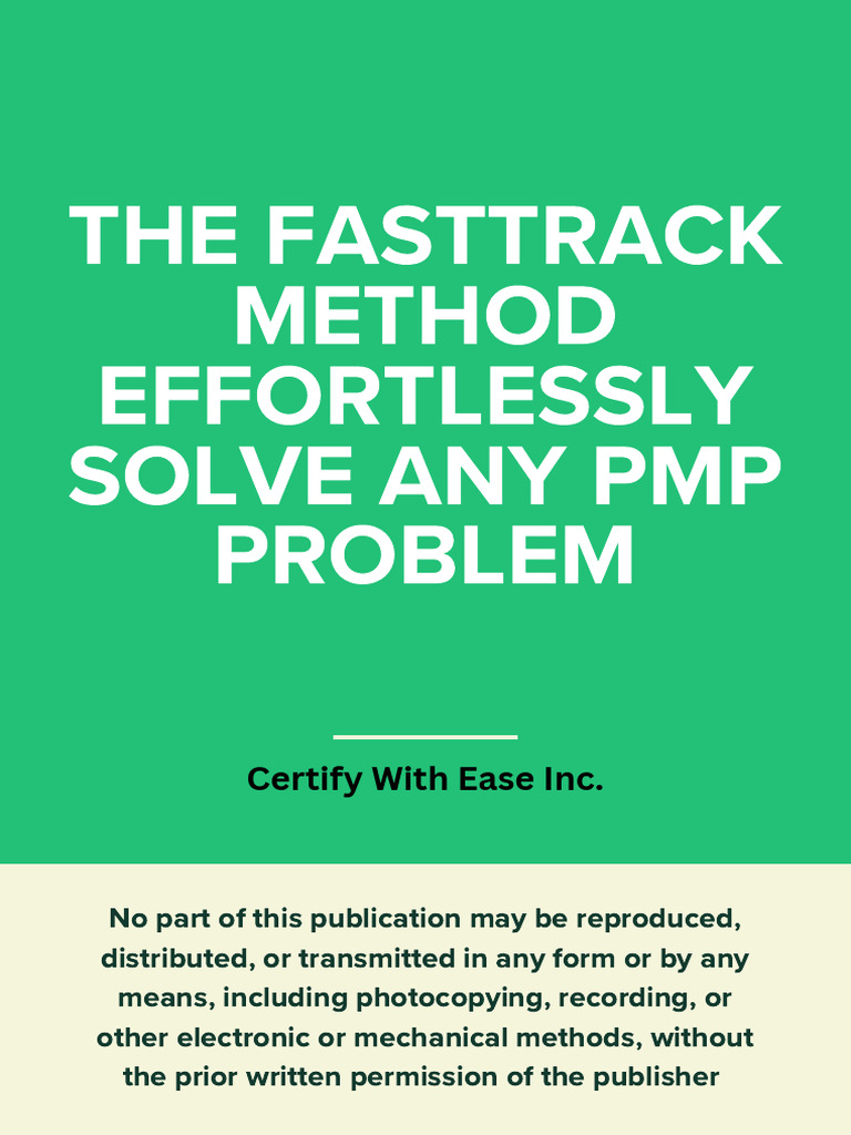 Fast Track to PMP Certification Success | PDF | Agile Software ...