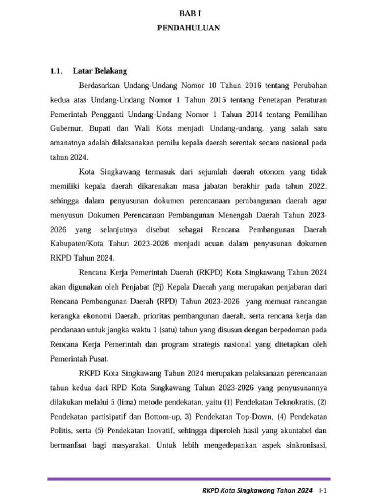 Contoh RKPD 2024 | PDF