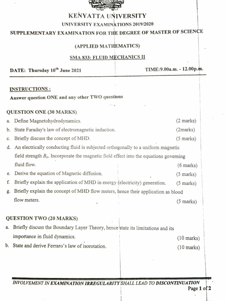 SMA 833 Past Papers | PDF