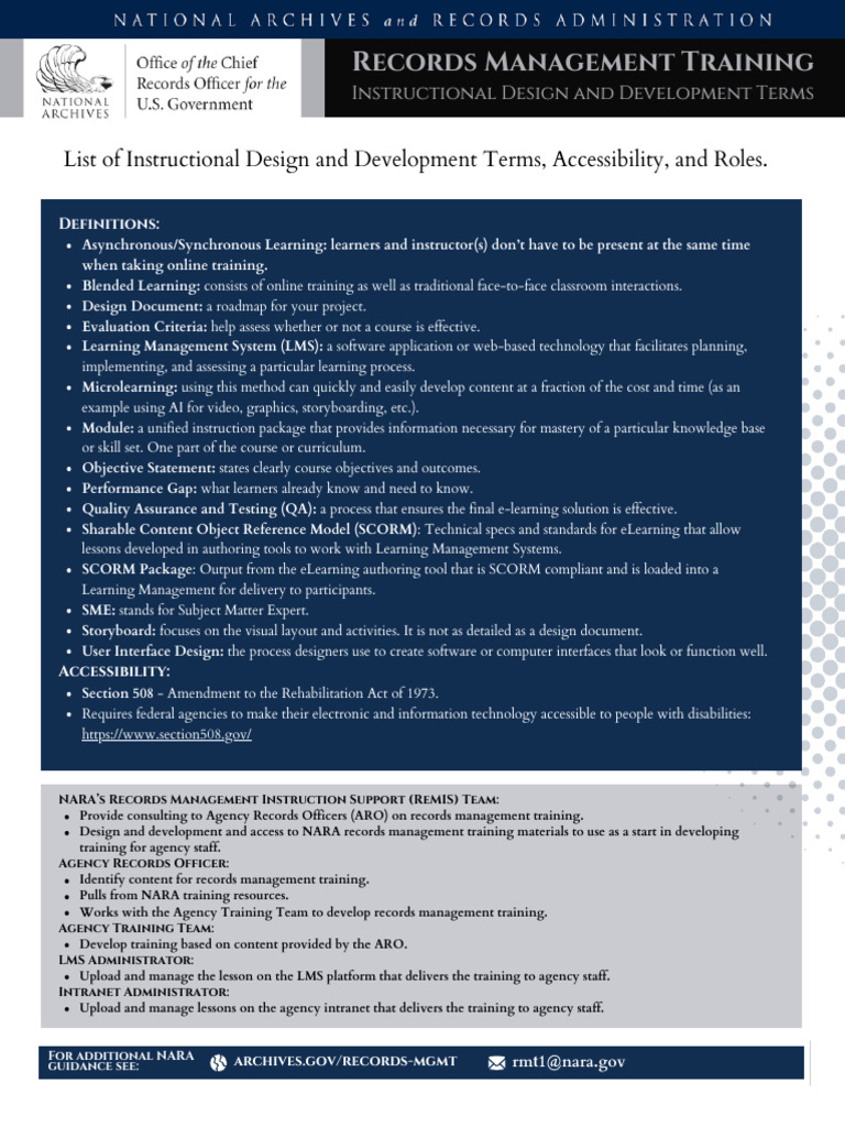 Isd Terms Accessiblity and Roles 04012025 | PDF | Educational ...