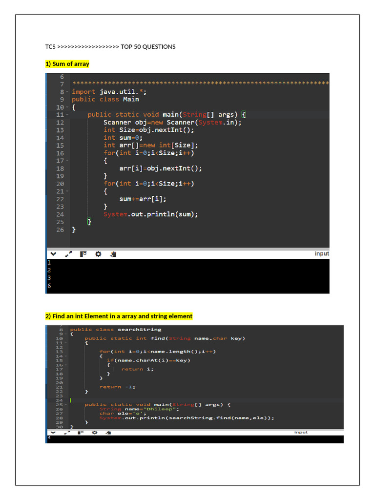 Top 50 Array Questions Explained | PDF