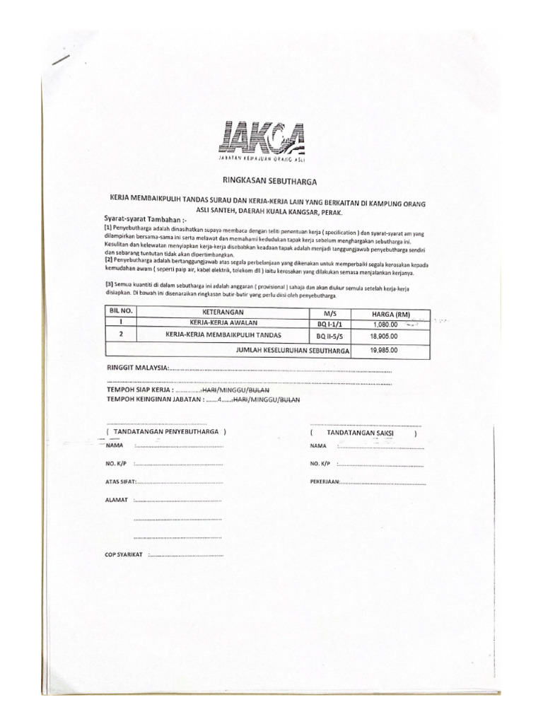 Contoh BQ | PDF