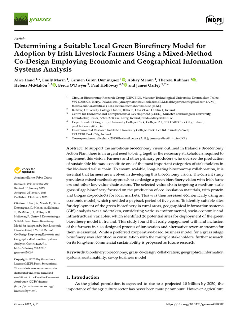 Local Green Biorefinery Model for Irish Farmers | PDF | Depreciation ...