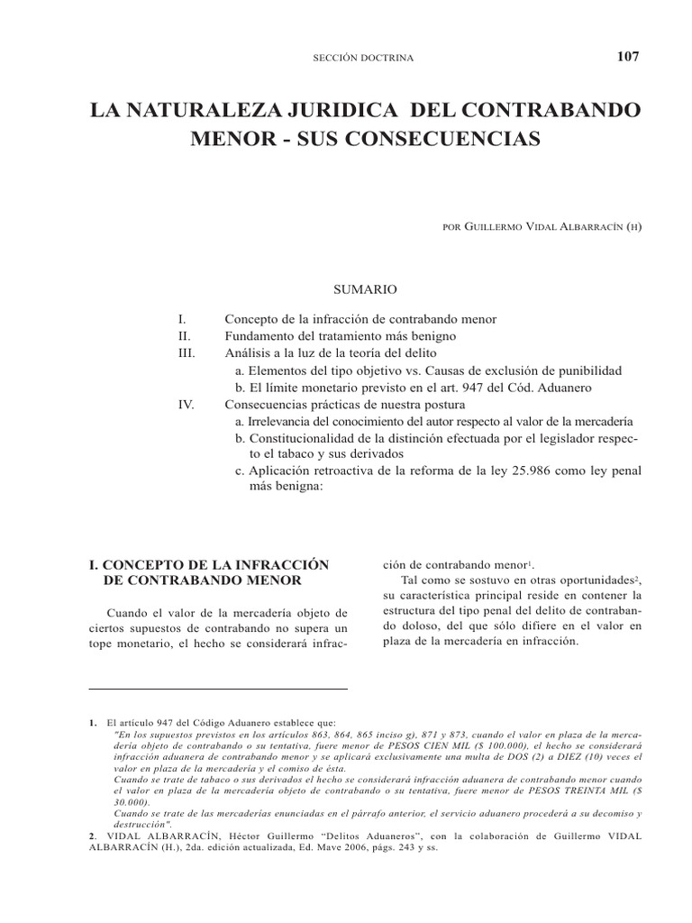 Infracción de Contrabando Menor | PDF | Derecho penal | Castigos