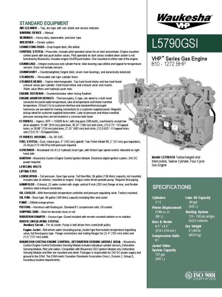 MOTORES WAUKESHA L5790GSI Valve Cylinder (Engine)
