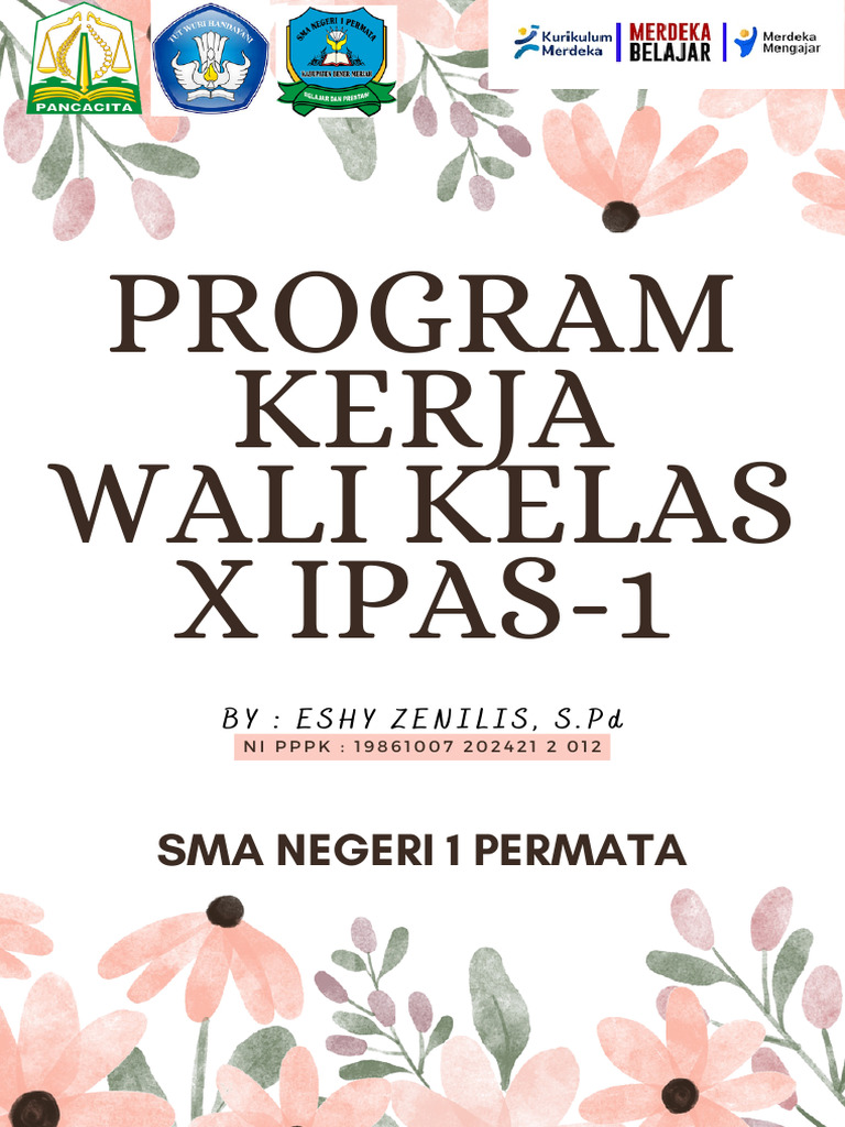 Cover Program Kerja Wali Kelas | PDF