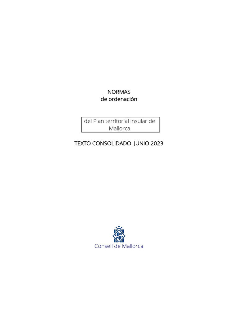 Normas de Ordenación PTIM Mallorca | PDF | Área rural | Planificación ...