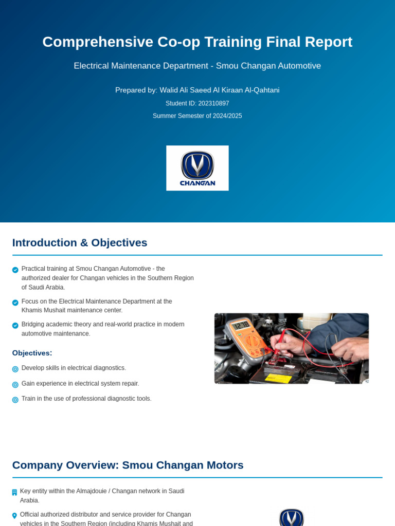 Co-op Training Report: Electrical Maintenance | PDF | High Voltage ...