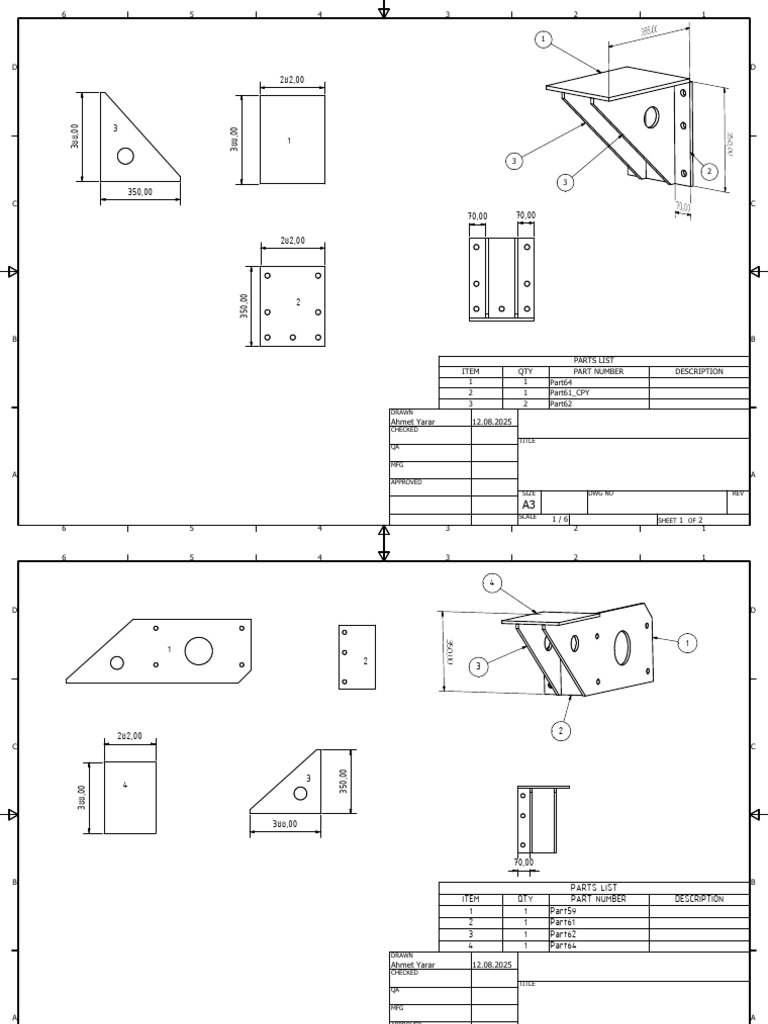 Parts List for A3 Drawing Revision | PDF
