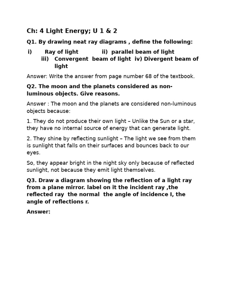 Understanding Light and Reflection | PDF | Mirror | Reflection (Physics)