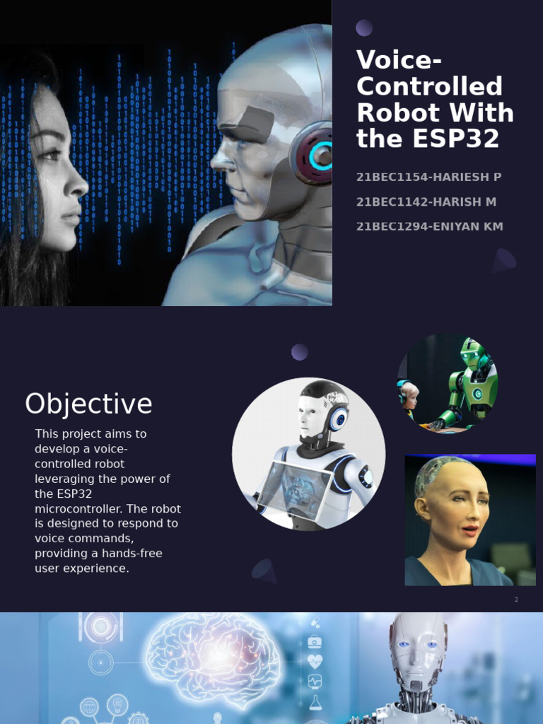 Voice-Controlled Robot Using ESP32 | PDF | Speech Recognition | Robot