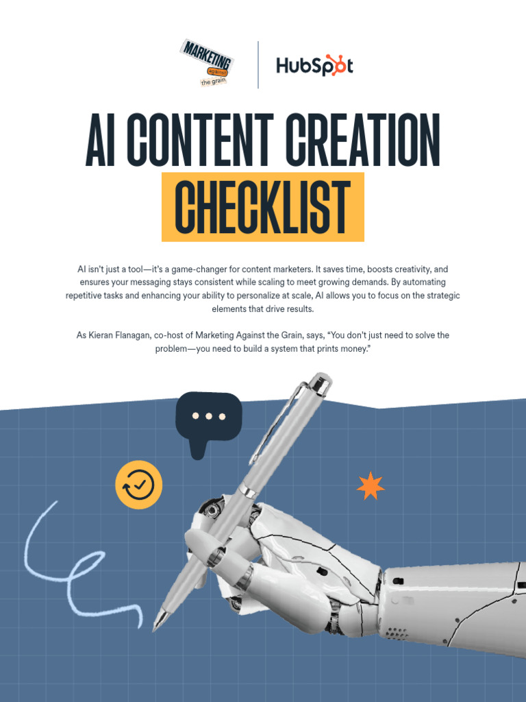 AI-Driven Content Creation Checklist | PDF | Artificial Intelligence ...