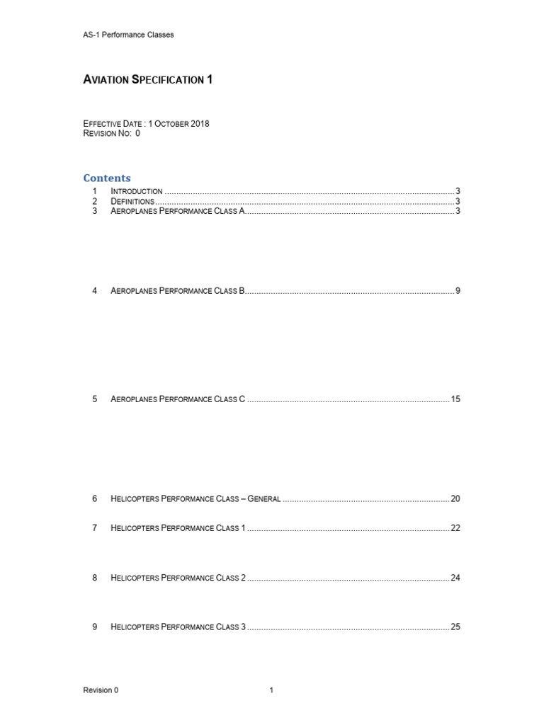 Aviation Performance Class Specifications | PDF | Flight | Altitude