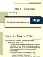 Chapter 6 – Monetary Policy