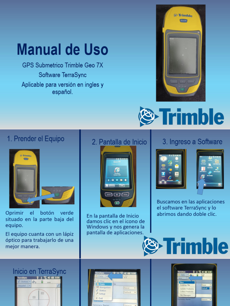 Manual Trimble Geo 7X y TerraSync | PDF | Software | Informática