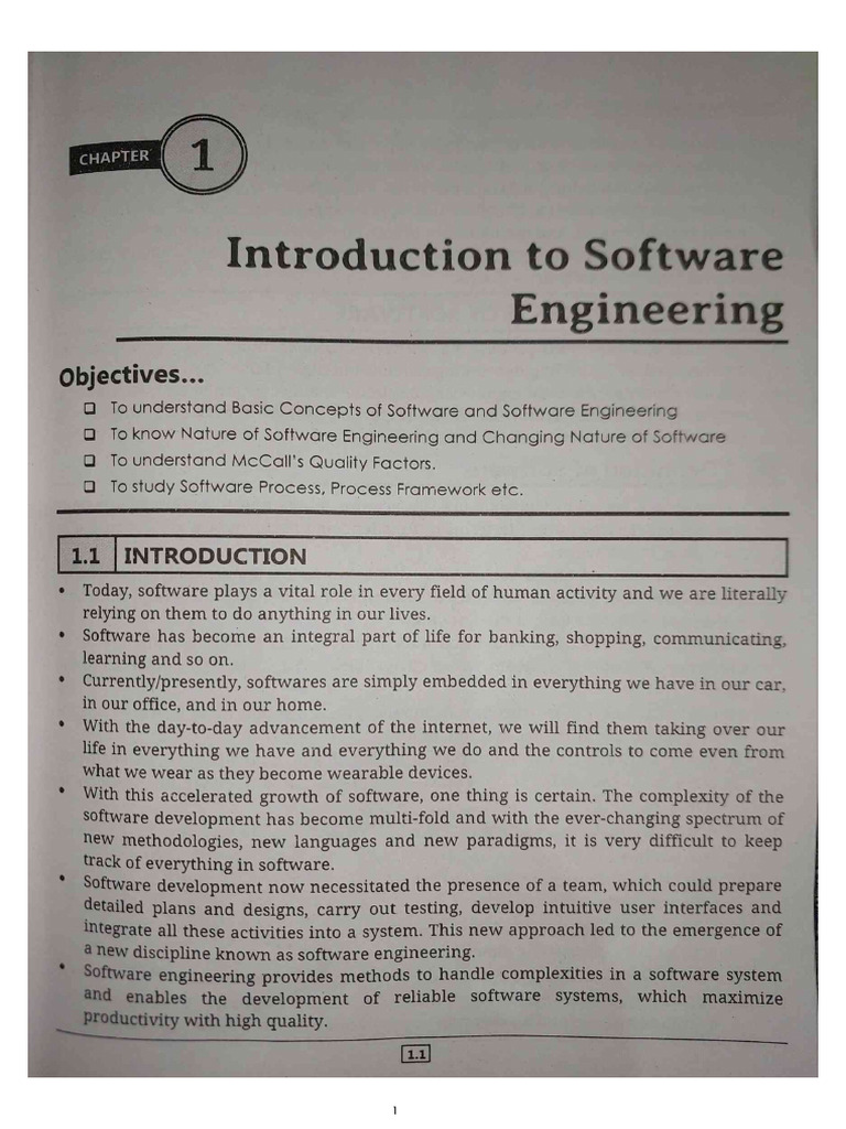 Chap 1 Introduction To SE | PDF