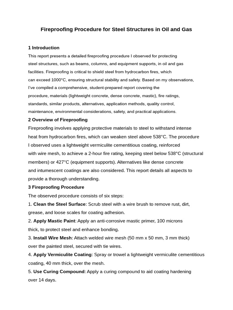 Fireproofing Steel in Oil & Gas Facilities | PDF | Concrete | Paint