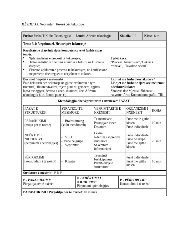 3.4. Veprimtari. Hekuri Për Hekurosje | PDF