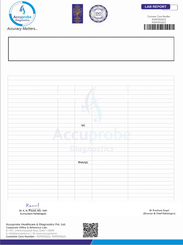 CBC and ESR Test Results Summary | PDF | White Blood Cell | Tissue ...