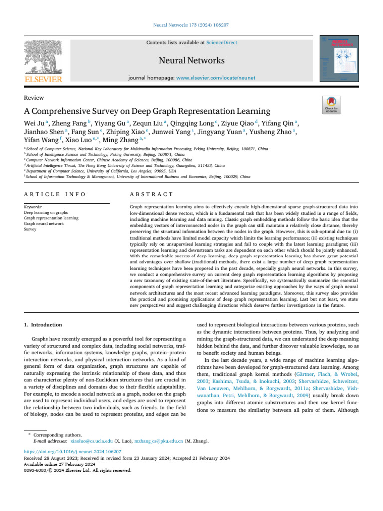 Deep Graph Representation Learning Survey | PDF | Applied Mathematics ...
