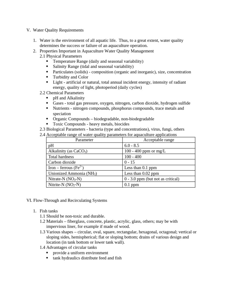 Aquaculture Water Quality Management Guide | PDF | Water | Chemistry