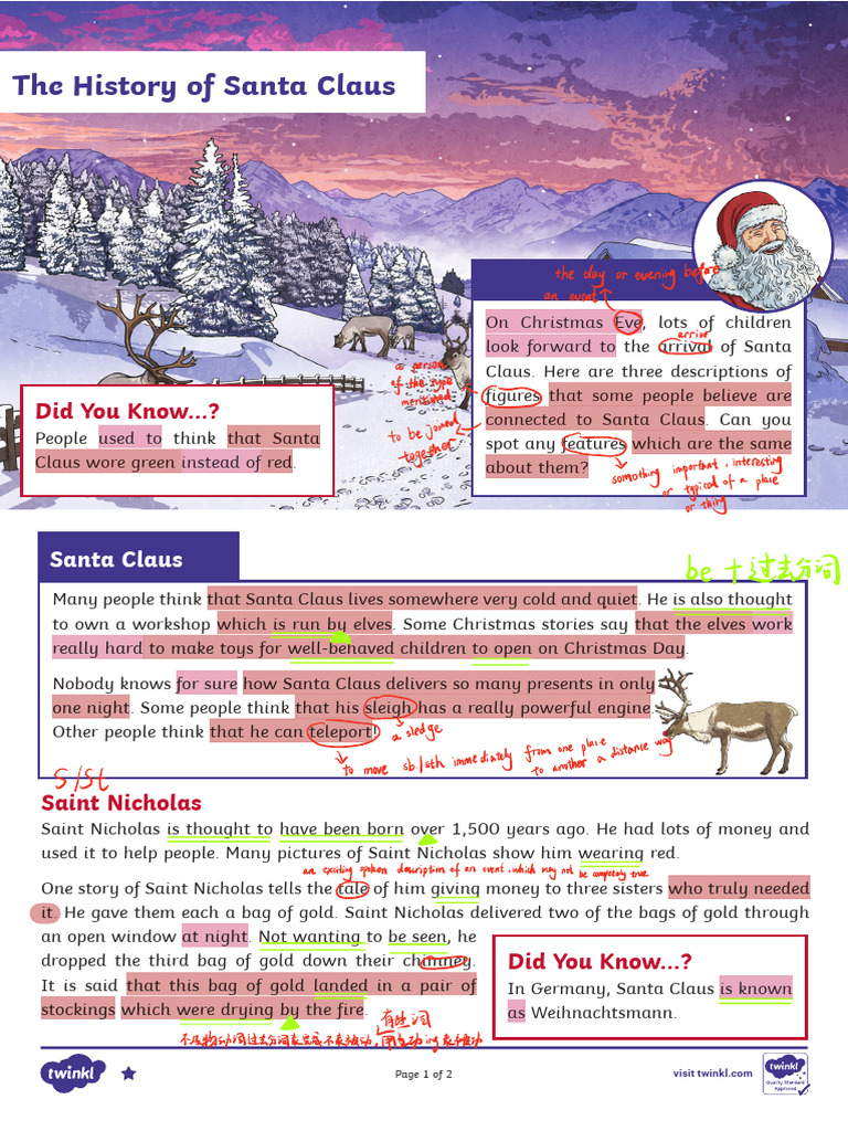 Origins of Santa Claus Explained | PDF | Santa Claus | Christmas