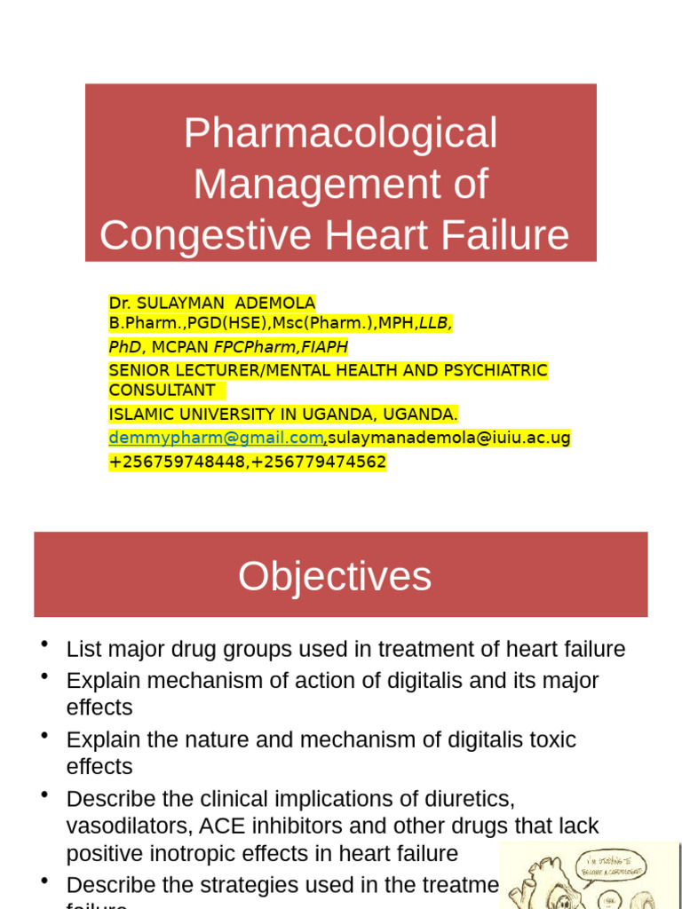 Pharmacological Approaches to CHF Management | PDF | Heart Failure | Heart