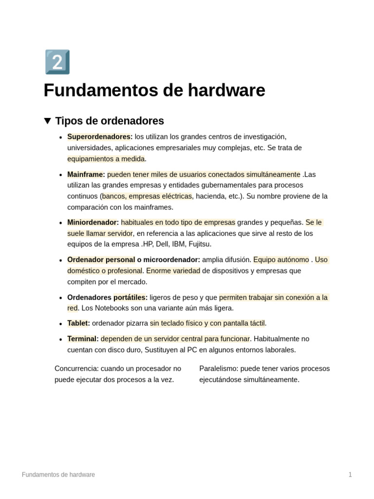 Fundamentos de Hardware | PDF | Almacenamiento de datos de la ...