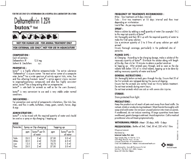 Butox 1.25 1 LTR Leaflet - C2C | PDF