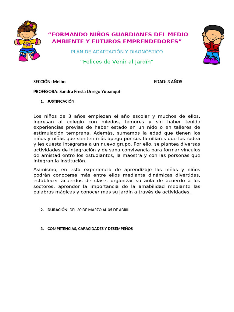 Actividades para Niños de 3 Años en Jardín | PDF | Canciones