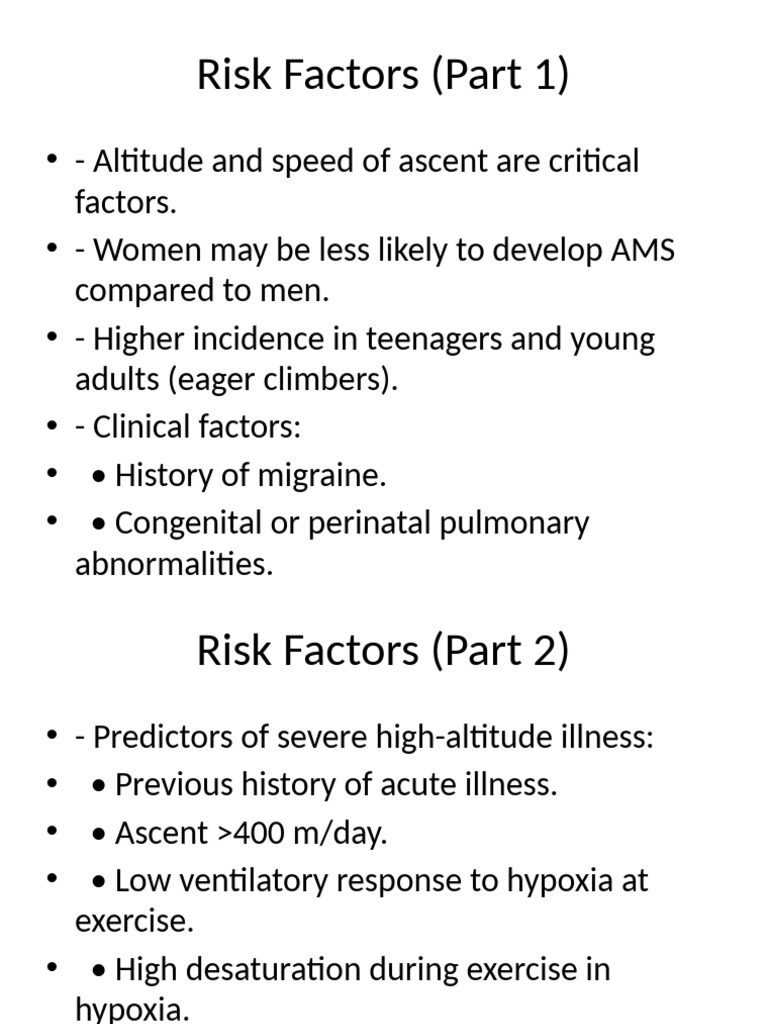 AMS Risk Factors Prevention | PDF