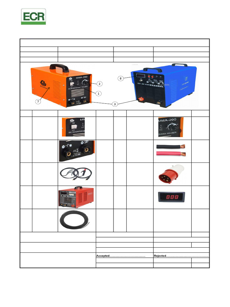 Arc Welding Machine Inspection Checklist | PDF | Welding | Construction