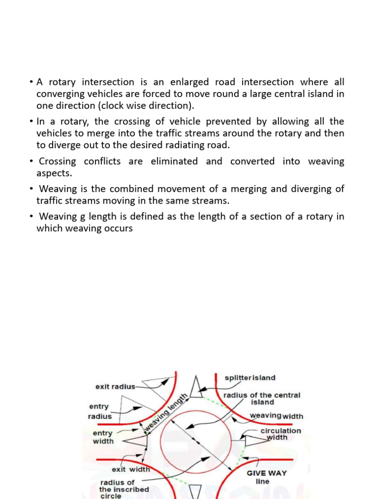 Weaving Angle in Rotary Intersections | PDF | Traffic | Intersection (Road)
