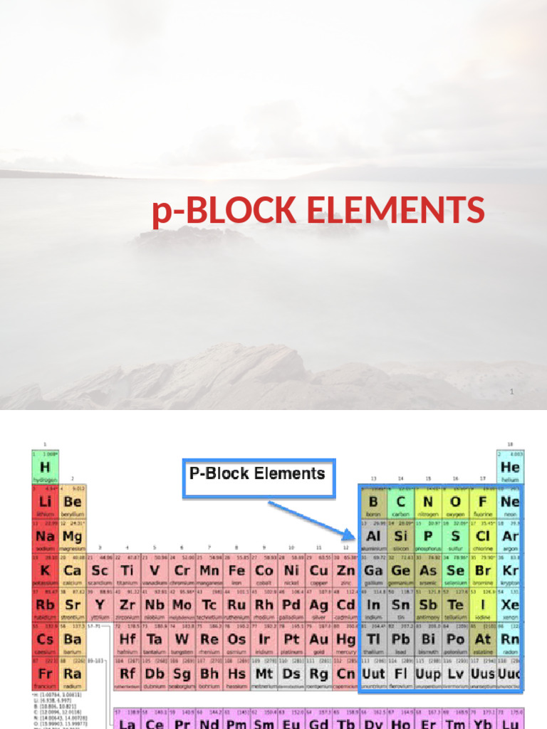 Overview of p-Block Elements and Properties | PDF | Nitrogen | Nitric Acid