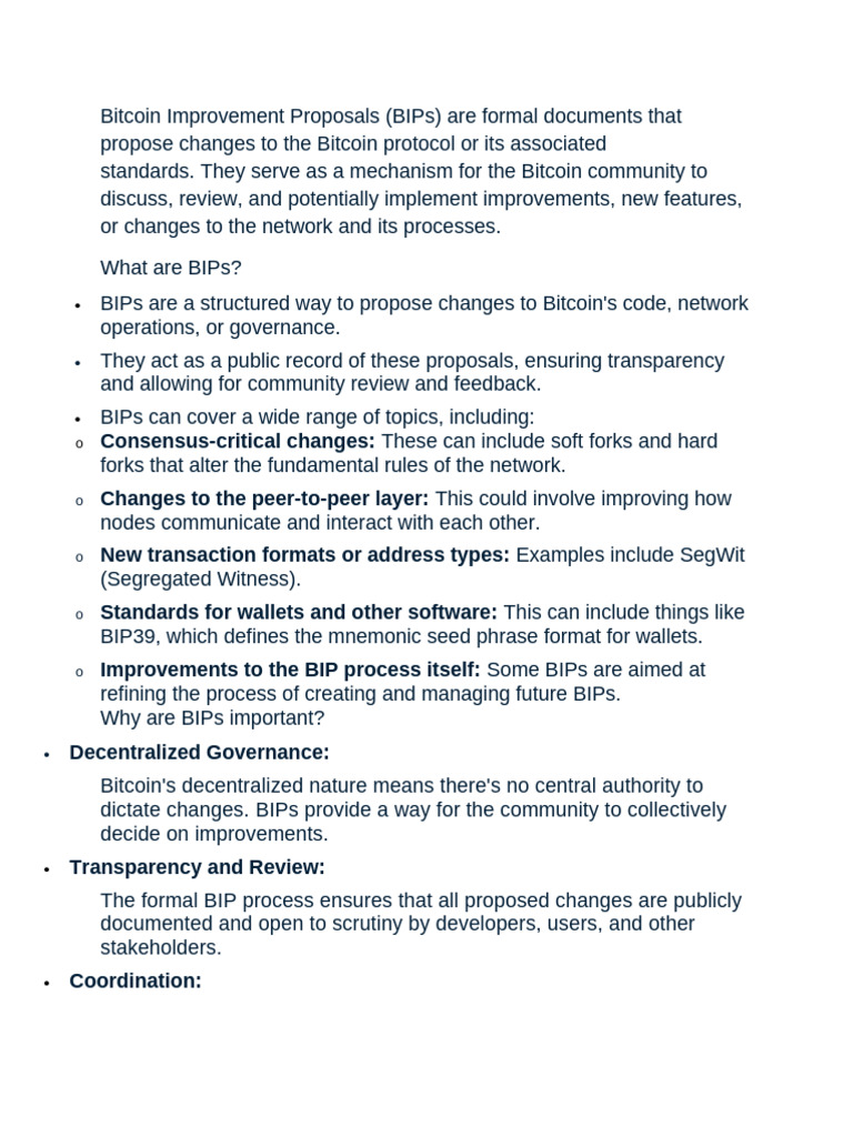 Bitcoin Improvement Proposals | PDF | Bitcoin | Computer Network