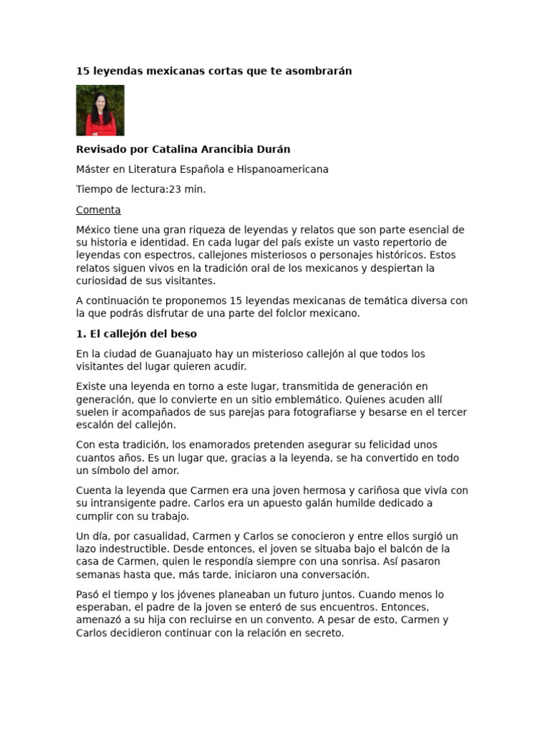 15 Leyendas Mexicanas Cortas Asombrosas | PDF