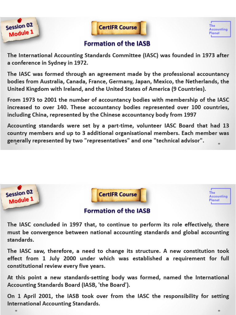 IASB Formation and IFRS Overview | PDF | International Financial ...