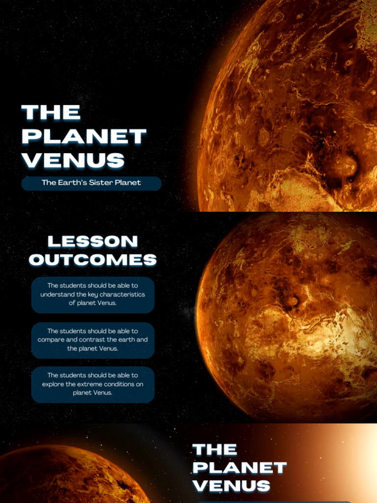The Planet Venus Science Education Presentation in Dark Blue and Gray ...