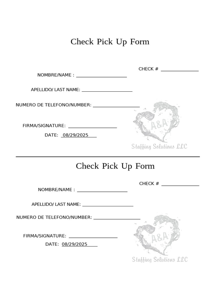 Check # | PDF